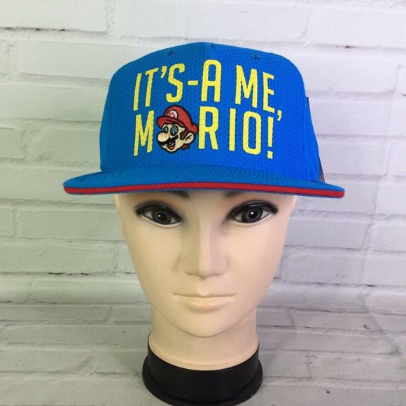 Nintendo Super Mario It's A Me Fabric Snapback Hat - Picture 1 of 8
